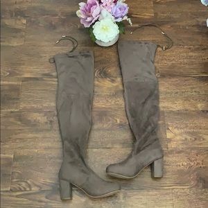 Nature Breeze Over The Knee Heeled Boots